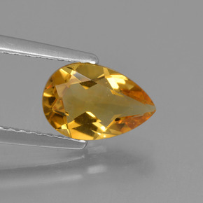 Citrino dourado natural 1,04ct, formato de pêra, VVS