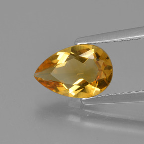 Citrino dourado natural 1,04ct, formato de pêra, VVS
