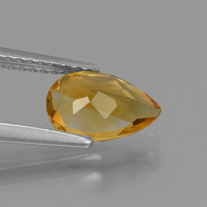 Citrino dourado natural 1,04ct, formato de pêra, VVS