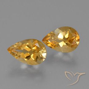 Pedras preciosas de citrino dourado natural de 2,37 ct, formato de pêra, VS