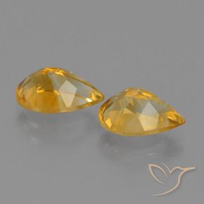 Pedras preciosas de citrino dourado natural de 2,37 ct, formato de pêra, VS