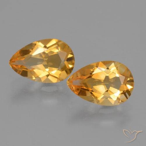 2.24ctw Natural Ouro Citrino, Formato de pêra, VVS-VS