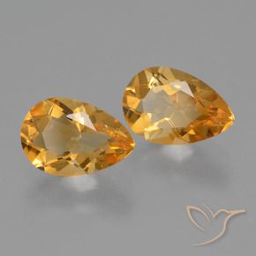 Pedras preciosas de Citrino Ouro natural de 2.24 ct, Formato de pêra, VVS-VS