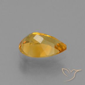 Citrino Laranja escuro-dourado Natural 1.17ct, Formato de pêra, VS