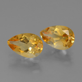 Pedras preciosas de citrino dourado natural de 2,26 ct, formato de pêra, VVS-VS