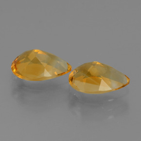 Pedras preciosas de citrino dourado natural de 2,26 ct, formato de pêra, VVS-VS