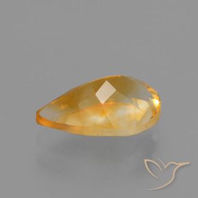 Citrino dourado natural 1,24ct, formato de pêra, VVS-VS