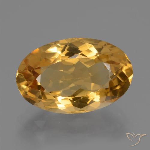 4.96ct Natural Dourado Escuro Citrino, oval, VVS-VS