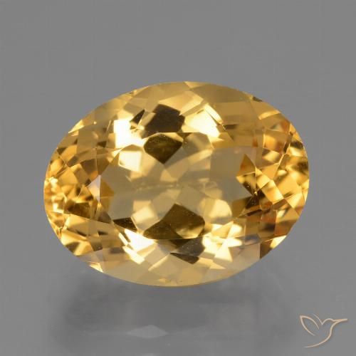 Citrino dourado natural 4,83ct, corte oval, VVS