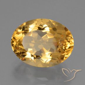 Citrino dourado natural 4,83ct, corte oval, VVS