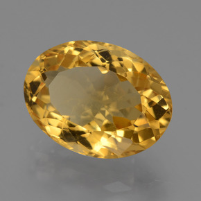 Citrino dourado natural 7,21ct, corte oval, VVS-VS