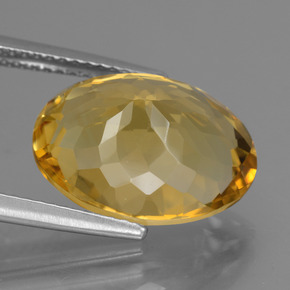 Citrino dourado natural 7,21ct, corte oval, VVS-VS