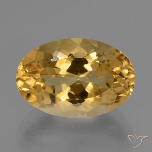 7.09ct Natural Dourado Médio-escuro Citrino, oval, VVS