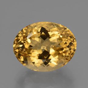 Citrino Laranja Dourado Profundo Natural 7.57ct, Corte Oval, VVS