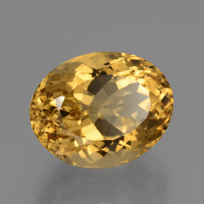 Citrino Laranja Dourado Profundo Natural 7.57ct, Corte Oval, VVS