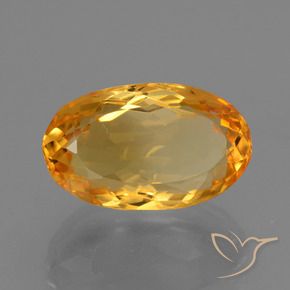Citrino Laranja Profundo-Ouro Natural 6.11ct, oval, VVS