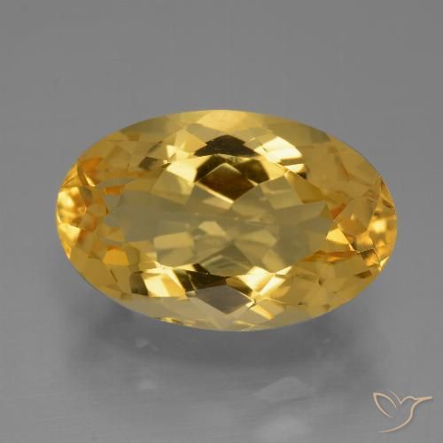 6.41ct Natural Dourado Médio-escuro Citrino, oval, VVS