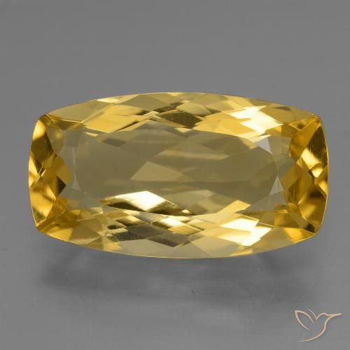 Citrino dourado natural 6,44ct, almofada cortada, VVS