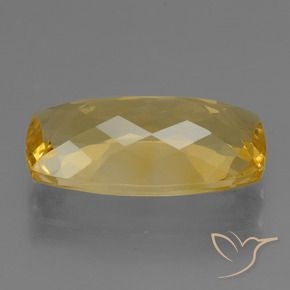 Citrino dourado natural 6,44ct, almofada cortada, VVS