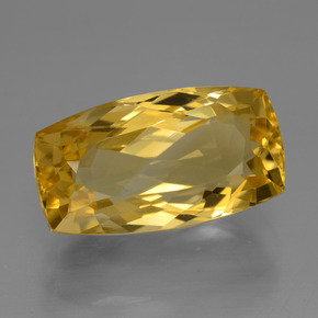 Citrino dourado natural 7,47ct, almofada cortada, VVS