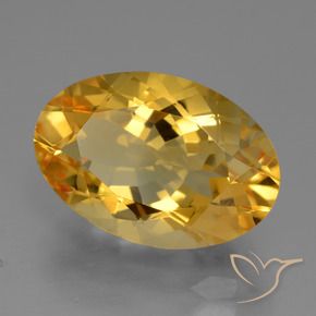 Citrino Laranja Dourado Profundo Natural 6.74ct, oval, VVS