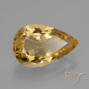 Citrino Dourado Natural 5.63ct, Formato de pêra, VVS