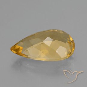 Citrino Dourado Natural 5.63ct, Formato de pêra, VVS