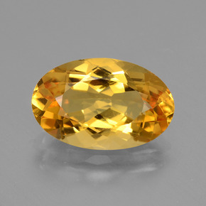 Citrino Laranja Profundo-Ouro Natural 3.78ct, Corte Oval, VVS
