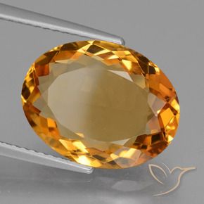 Citrino Laranja Profundo-Ouro Natural 5.76ct, oval, VVS