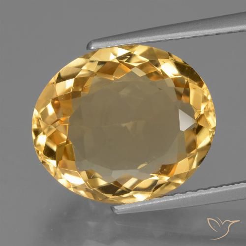 6.02ct Natural Laranja Dourado Profundo Citrino, oval, VVS