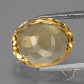 Citrino Laranja Dourado Profundo Natural 6.02ct, oval, VVS