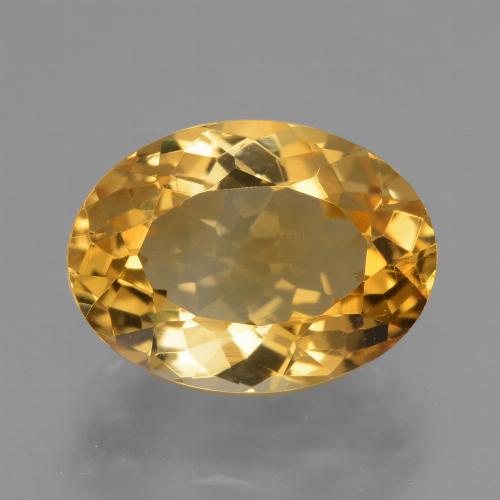 Citrino dourado natural 4,60ct, corte oval, VVS