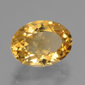 Citrino dourado natural 4,60ct, corte oval, VVS
