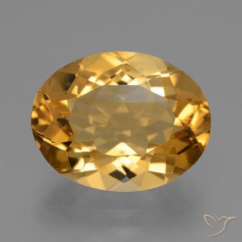 5.25ct Natural Laranja Dourado Profundo Citrino, oval, VVS-VS