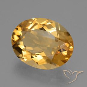Citrino Laranja Dourado Profundo Natural 5.25ct, oval, VVS-VS