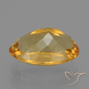 Citrino Laranja Dourado Profundo Natural 6.22ct, Corte Oval, VVS-VS