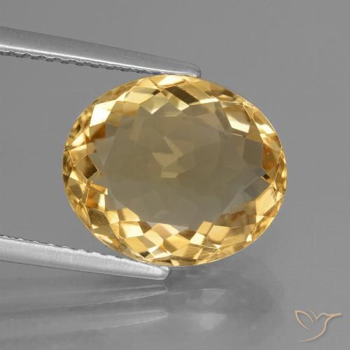 5.04ct Natural Laranja claro-dourado Citrino, oval, VVS