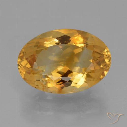 5.78ct Natural Laranja Dourado Profundo Citrino, oval, VVS