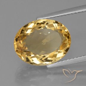 Citrino Dourado Médio-escuro Natural 5.49ct, oval, VVS