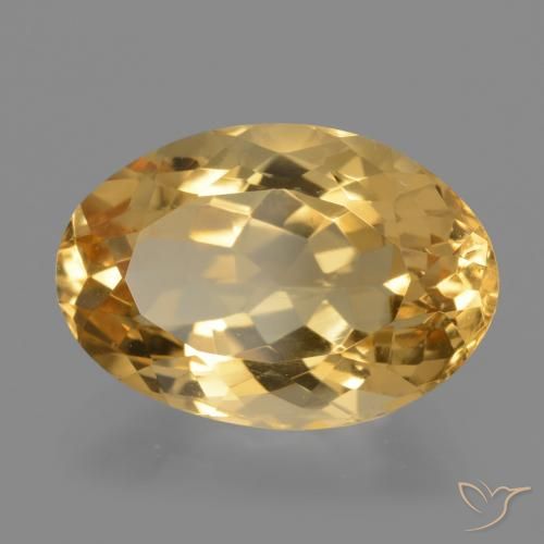 Citrino Dourado Médio-escuro Natural 5.70ct, oval, VVS