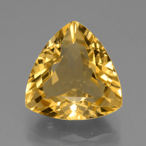 Citrino ouro natural 5,96ct, trillion, VS