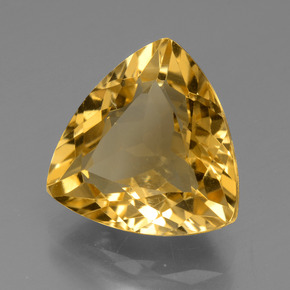 Citrino ouro natural 5,96ct, trillion, VS