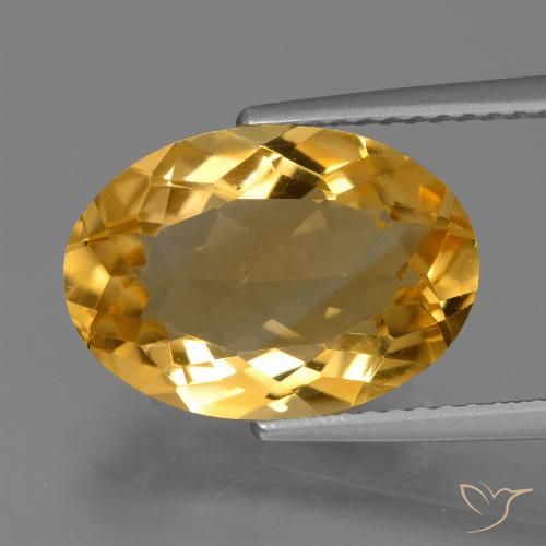 4.76ct Natural Laranja Dourado Profundo Citrino, oval, VVS-VS