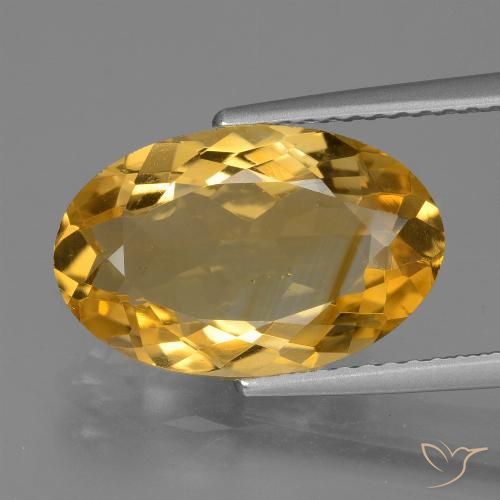 4.00ct Natural Laranja Dourado Profundo Citrino, oval, VS