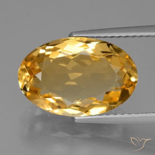 4.73ct Natural Dourado Médio-escuro Citrino, oval, VVS-VS