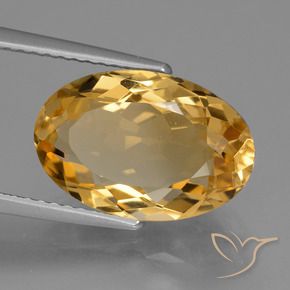 Citrino Dourado Médio-escuro Natural 4.73ct, oval, VVS-VS