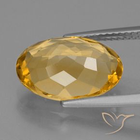 Citrino Dourado Médio-escuro Natural 4.73ct, oval, VVS-VS
