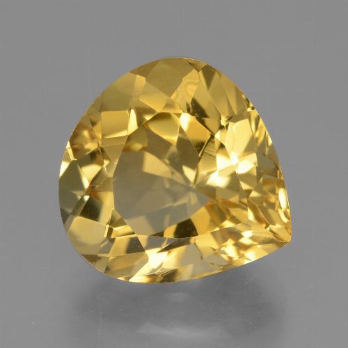 Citrino dourado natural 4,70ct, formato de pêra, VVS