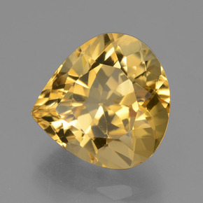 Citrino dourado natural 4,70ct, formato de pêra, VVS