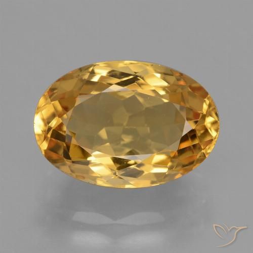 4.02ct Natural Laranja Dourado Profundo Citrino, oval, VVS